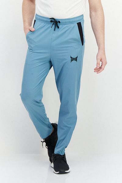 Tapout Men Regular Fit Brand Logo Sweatpants, Teal Blue