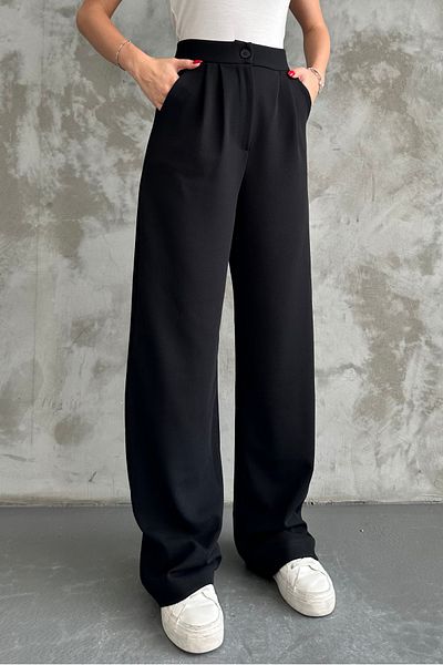 macharel jeans Women's New Season Lycra Double Pleated Palazzo Pants