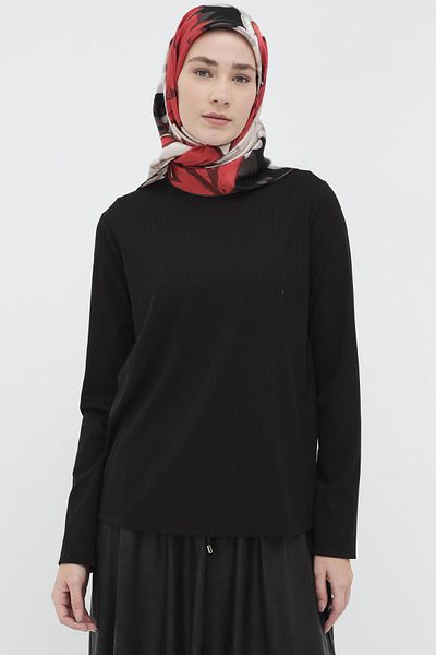 Tuğba Turtleneck Knitted Blouse - Black