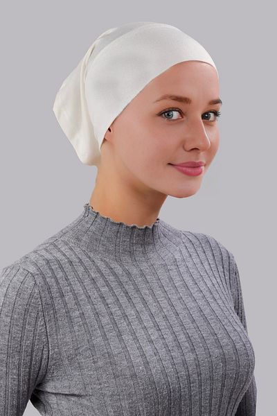 Sonbaharmoda Πρακτικό καπό Hijab χωρίς ραφές - Βαμβακερό χτενισμένο βαμβακερό λύκρα, απλό καπό που κουμπώνει