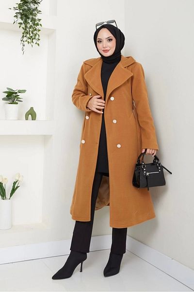 Nevayla Moda Γυναικείο παλτό Polar Cashmere - Camel M0107