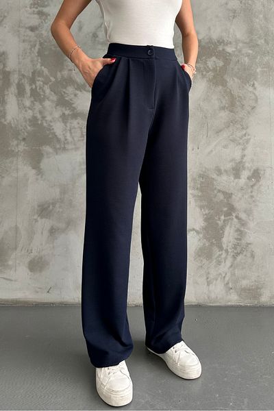 macharel jeans Women's New Season Lycra Double Pleated Palazzo Pants