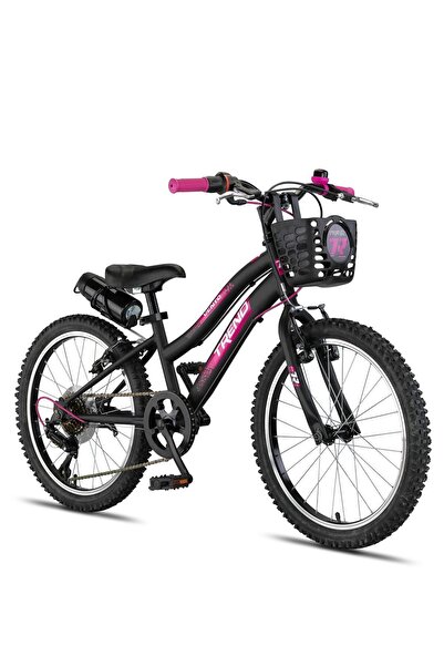 TRENDBIKE Mistral 20 Jant 6 Vites 6-10 Yaş Kız Çocuk Bisikleti Siyah- Fuşya