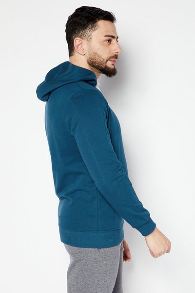 Nordland Men Sportswear Fit Outdoor Hooded Sweatshirt, Teal Blue