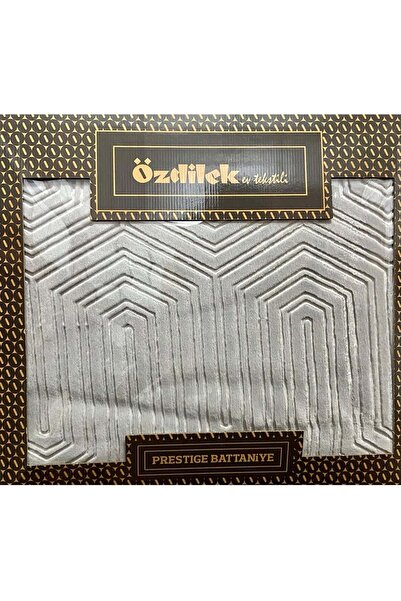Özdilek Prestige Kalın Embos Çift Kişilik Battaniye (220x240)-Gri