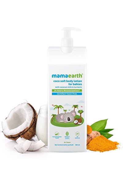 Mamaearth coco soft body lotion for babies with coconut milk & turmeric 400 ml