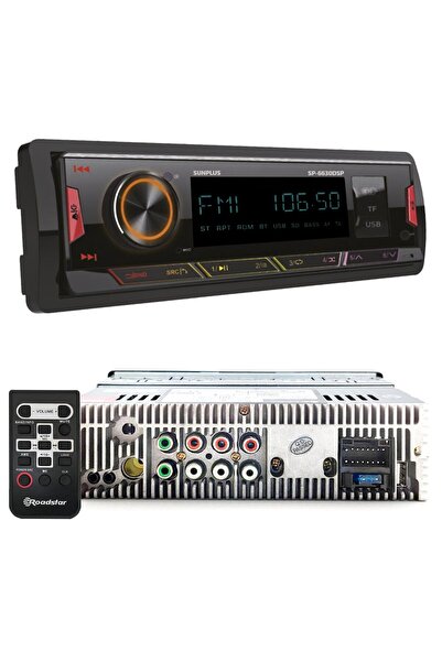MELFSHOP SUNPLUS SP-6630 DSP Oto Teyp 4X60 Watt Bluetooth Mobil Aplikasyon 2x...