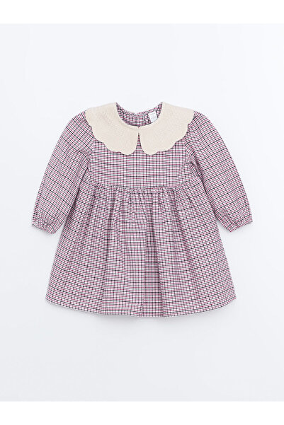 LC Waikiki Lcw Детска фланелена рокля за момиче с карирана шарка с яка на Пит...