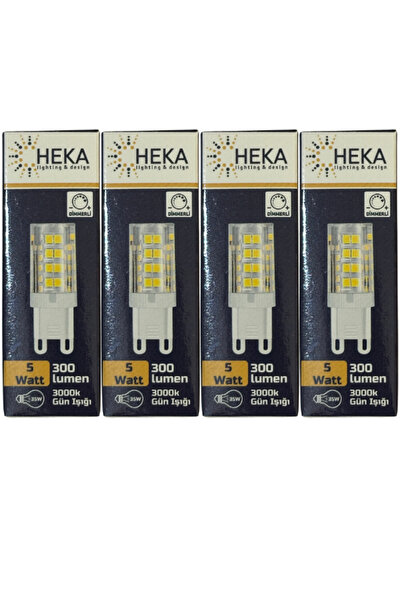 Heka 5W (35W) 3000K (Gün Işığı) G9 Duylu Dim Edilebilir Led Kapsül Ampul (4 Adet)