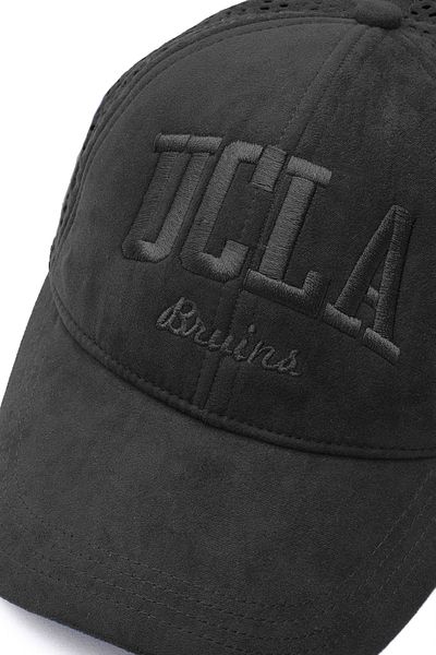 UCLA Tomisin Black Baseball Cap Standard Fit Unisex Hat with Mesh and Metal Buckle