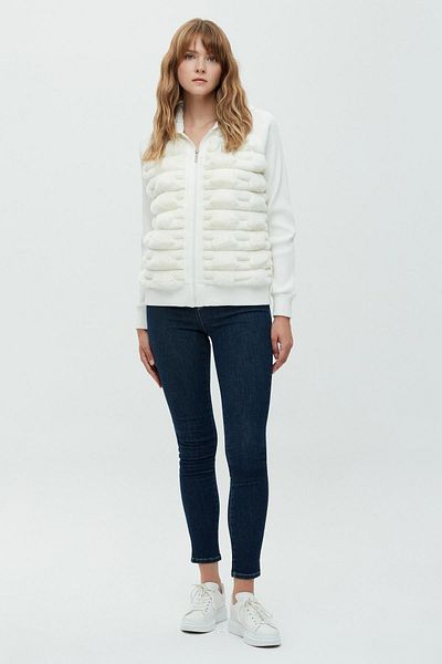 DAIDO Self Striped Fur Coat