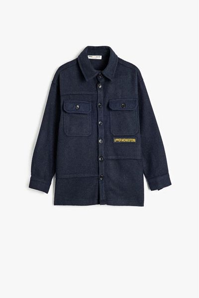 Koton Boy's Shirt - Cover Pocket Detail, Long Sleeve, Button