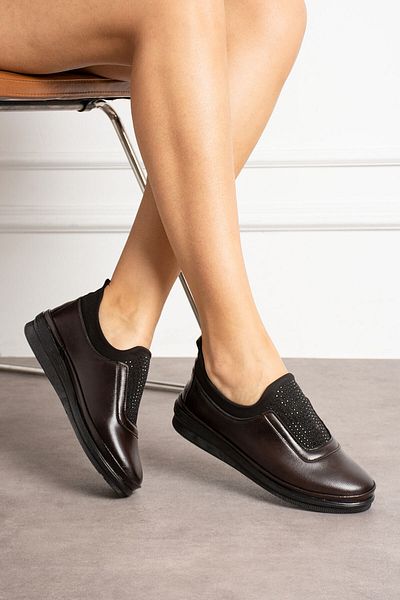 HKM shoes Pantofi de zi cu balerină, ușoare, confortabile, ortopedice, cu talpă termică, cu toc pană