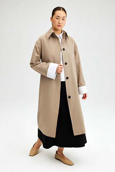 Touché Privé TRENCH COAT WITH CUFF DETAIL