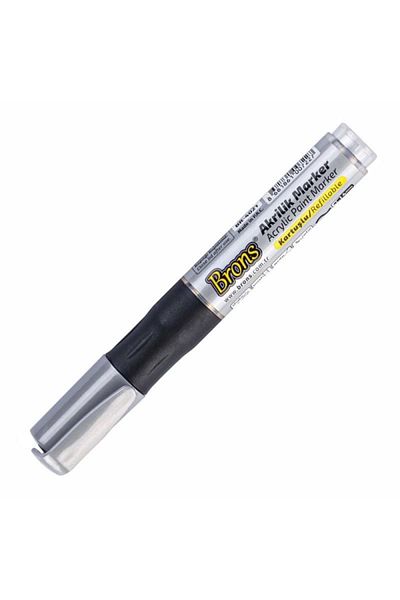 Brons Br-4016 Acrylic Marker - Round Nib Silver Pen