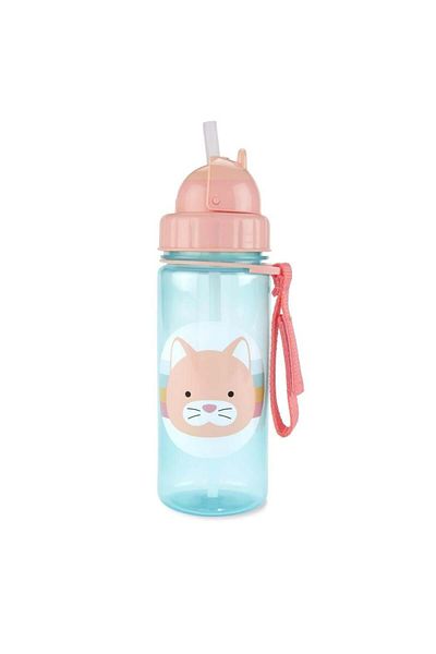 Skip Hop Zoo Cat Drinker with Straw, 390ml