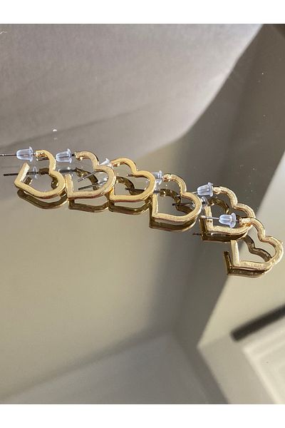 ırmco 6 Pieces Boy Boy Gold Heart Set