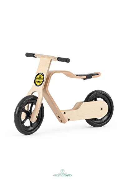 Genel Markalar Rideme Ahşap Denge Bisikleti - Pedalsız Çocuk Bisikleti - Doğal Ahşap - 2 Yaş