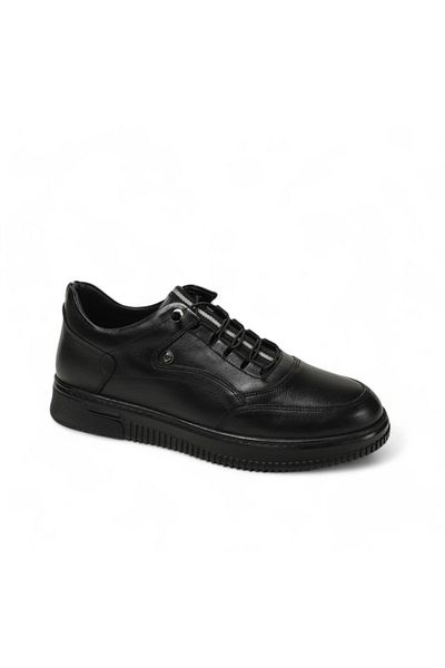 Pierre Cardin Pi̇erre Cardi̇n Men's Genuine Leather Black Orthopedic Daily Shoes