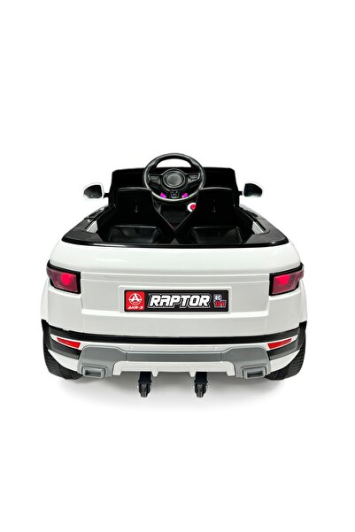 akar toys Akar Raptor 12V Uzaktan Kumandalı Akülü Jeep Beyaz – Şık Görünüm ve Güçlü Çift Motor