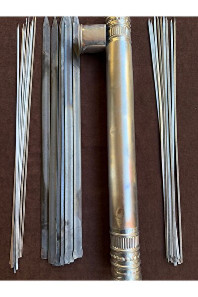 Adanalı bileyici Mangal seti 60 cm 10 Kıyma 10 Ciğer 10 Kuşbaşı şiş kabı