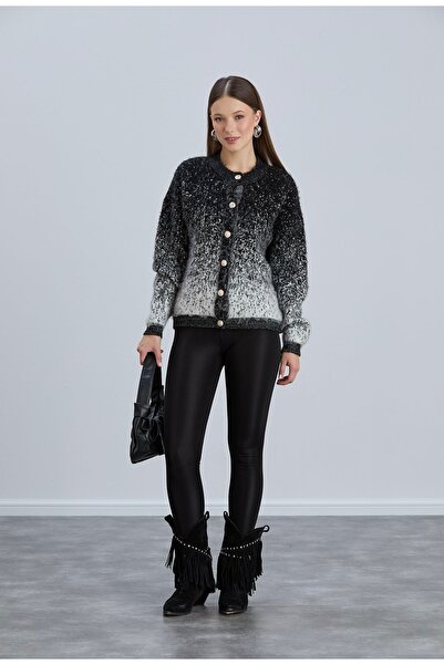 Piedra Snowy Raised Crew Neck Women's Cardigan