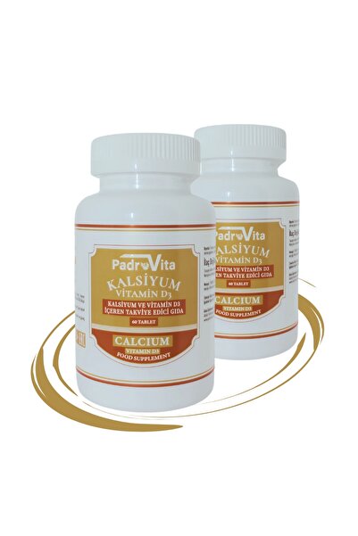 PadroVita Kalsiyum ( Calcium Citrat ) Ve Vitamin D3 60 Tablet 2'li Paket