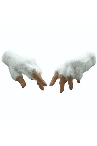 AXE SPORTSWEAR Winter Soft Textured Fingerless Cutout Half Finger Plush Comfortable Use Gloves Soft Gloves