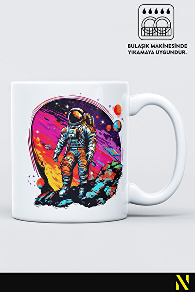 nilizma Space Themed Astronaut Porcelain Mug