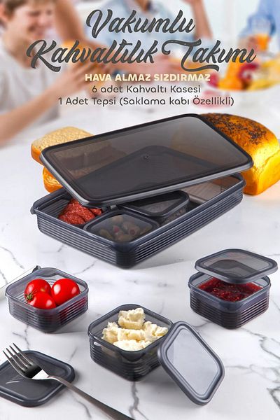 Kitchen Life 7 Piece Vacuum Lid Leak Proof Air Resistant Breakfast Set - Breakfast