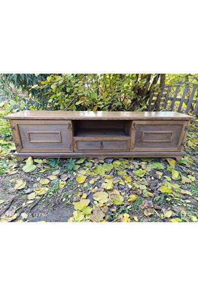 BozYapıDekorasyon 119*35*44 CLASS Doğal Ahşap TV Ünitesi