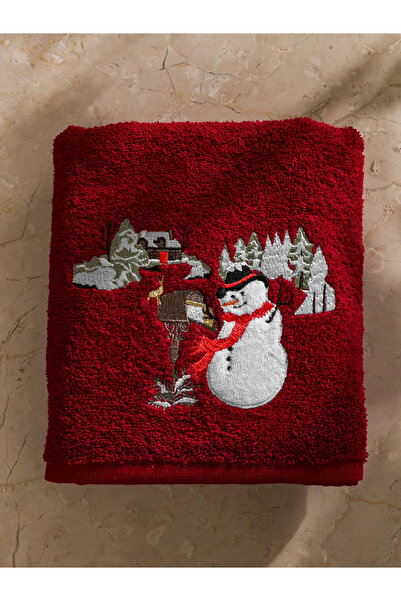 LC Waikiki Red Christmas Themed Cotton Face Towel 50X80 cm