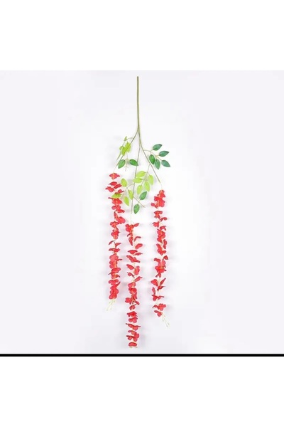 YAPAY ÇİÇEK DERYASI 1 Dal Kırmızı Sarkan Akasya Çiçeği Nişan Düğün Dekor Süsl...