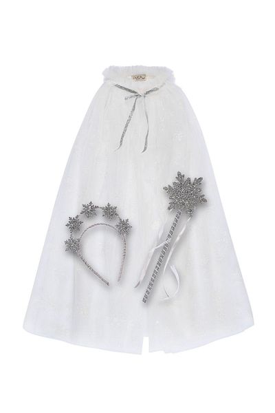 DUCA Little Princess Elsa Cloak Crown and Wand 3Pcs Set