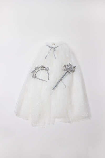 DUCA Σετ Μικρή Πριγκίπισσα Έλσα Μανδύα Στέμμα και Μαντίλι 3 τμχ