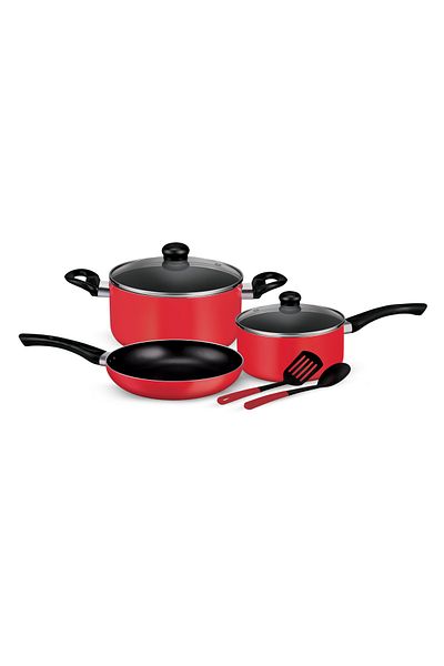 ROYALFORD 7-Piece Non-Stick Press Aluminum Cookware Set- RF11952