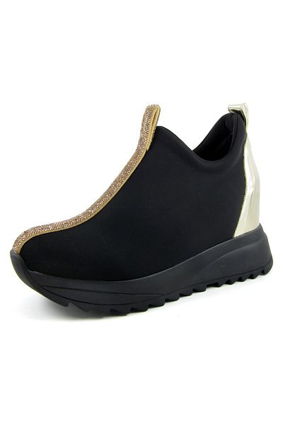 Erkan Saçmacı Pantofi casual cu umplutură ascunsă Luminita Black Gold
