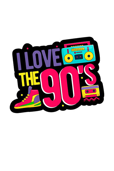 MegaSticker I love this 90lar  Sticker Araba, Motorsiklet, Kask, Laptop, Cam ...