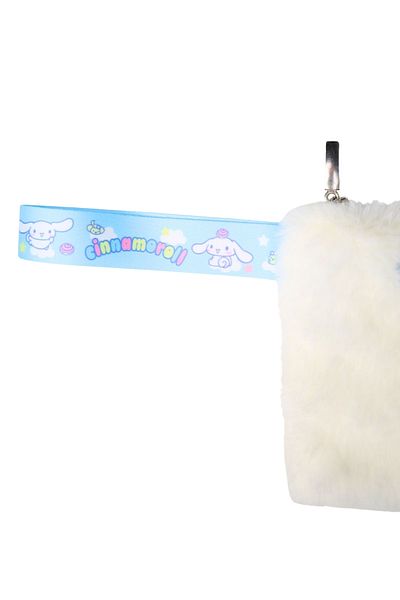 WİGGLE Cinnamoroll Soft Plush Hairy - Children's Pencil Case with Zipper and Strap