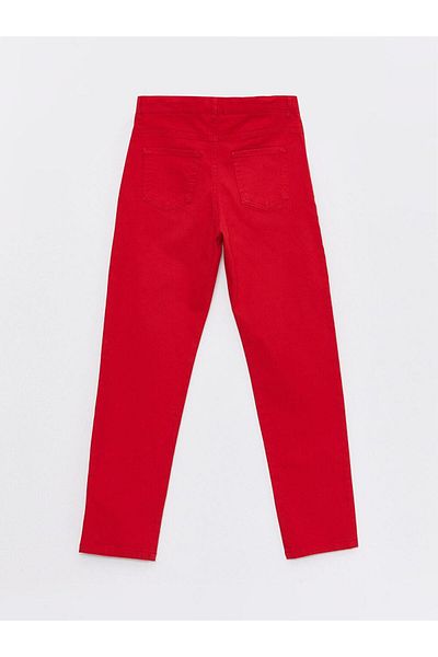 LC Waikiki Red Boy's Trousers with Adjustable Elastic Waist