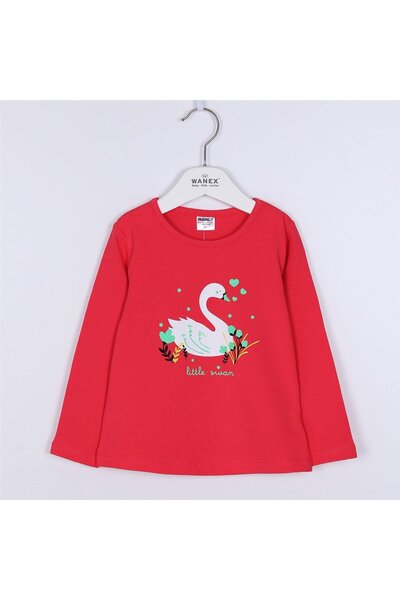 WANEX Kız Çocuk Uzun Kol Ince Tişört - 31318 - Gülpembe