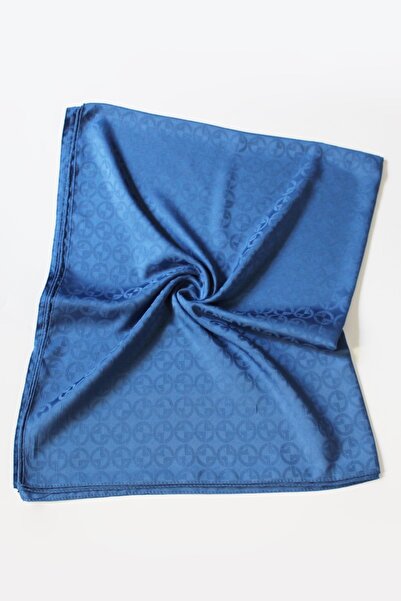 QUM İPEK Індиго G з візерунком італійський жакардовий шарф