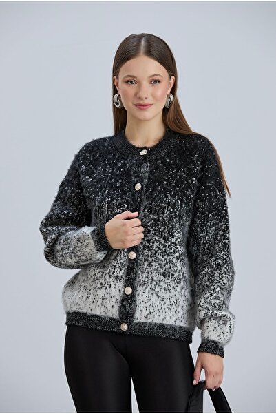 Piedra Snowy Raised Crew Neck Women's Cardigan