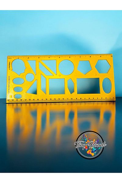 tiny hands Geometric Shapes Template 1 Piece 25 cm Ataturk Square Triangle Circle Template Ruler Geometric Ruler