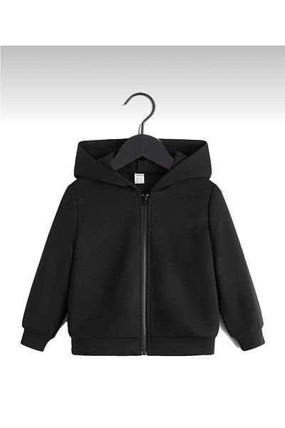 FERRY BUTİK Cardigan negru cu fermoar unisex pentru copii