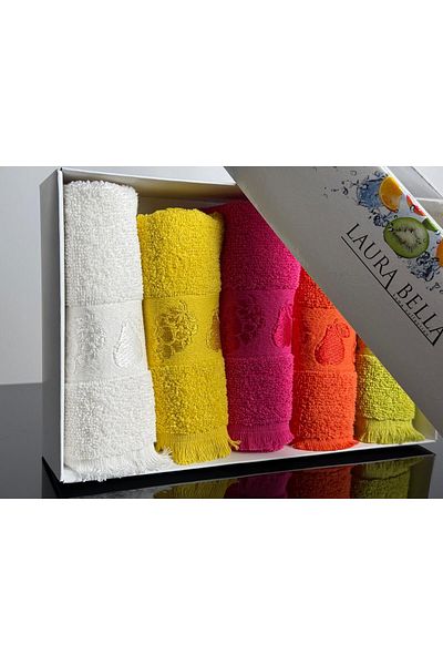 Galeri Kristal Lb Fruits Premium 30X50 5 Pack Boxed Towels