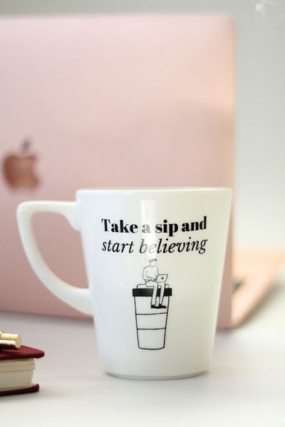 Milky Way Design Take a Sip Porcelain Mug - 300 Cc