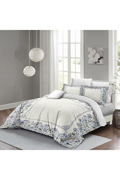 MonoHome Set de lenjerie de pat din satin de bumbac dublu 3D Digital Cool Soft