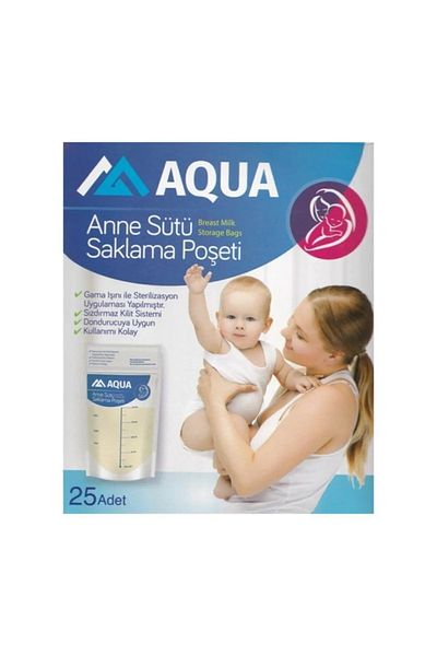 Aqua Breast Milk Storage Bag 3 Pack (60 Pieces)