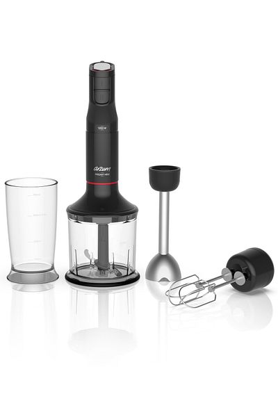 Arzum مجموعة الخلاط الصغير Ar1150 Proart - أسود